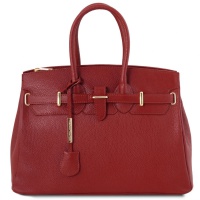 Tuscany Leather Dámska kožená kabelka do ruky TL Bag - Red
