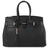Tuscany Leather Dámska kožená kabelka do ruky TL Bag - Black