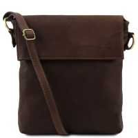 Tuscany Leather Morgan - pánska kožená taška - Dark Brown