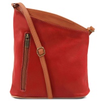 Tuscany Leather Dámska kožená kabelka TL BAG - Lipstick Red