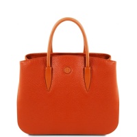 Tuscany Leather Camelia - Leather handbag - Brandy