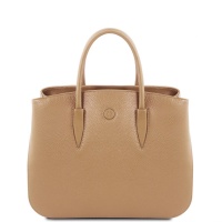 Tuscany Leather Camelia - Leather handbag - Champagne