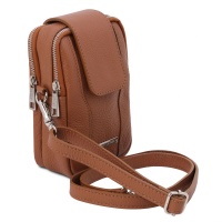 Tuscany Leather TL Bag - Soft Leather cellphone holder mini cross bag - 