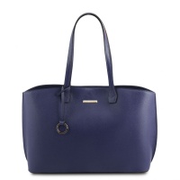Tuscany Leather Dámska kožená kabelka TL Bag - Blue