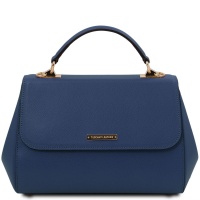 Tuscany Leather TL Bag - Leather handbag - Large size - Dark Blue