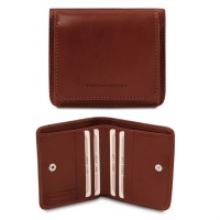 Tuscany Leather Exclusive leather wallet with coin pocket - Brown
