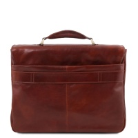 Tuscany Leather Alessandria - Leather multi compartment TL SMART laptop briefcase - 
