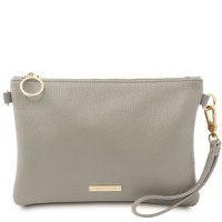 Tuscany Leather TL Bag - Soft leather clutch - Light grey