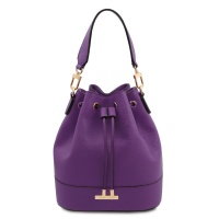 Tuscany Leather TL Bag - Leather bucket bag - Purple