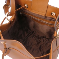 Tuscany Leather Minerva - Leather bucket bag - 