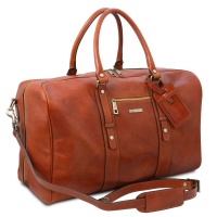 Tuscany Leather TL Voyager - Leather travel bag with front pocket - 