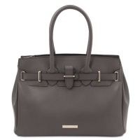 Tuscany Leather TL Bag - Leather handbag - Grey