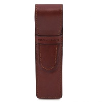 Tuscany Leather Exclusive leather pen holder - Brown