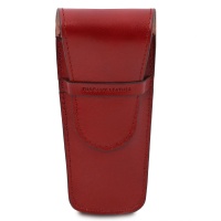 Tuscany Leather Exclusive leather 2 slots pen/watch holder - Red