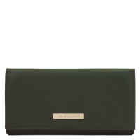 Tuscany Leather Nefti - Exclusive soft leather wallet for women - Forest Green