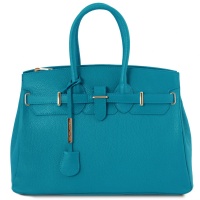 Tuscany Leather Dámska kožená kabelka do ruky TL Bag - Turquoise
