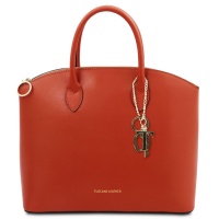Tuscany Leather TL KeyLuck - Leather tote - Brandy