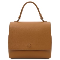 Tuscany Leather Silene - Leather convertible handbag - Cognac