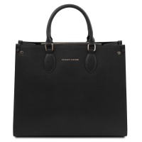 Tuscany Leather Iside - Leather business bag for women - Black